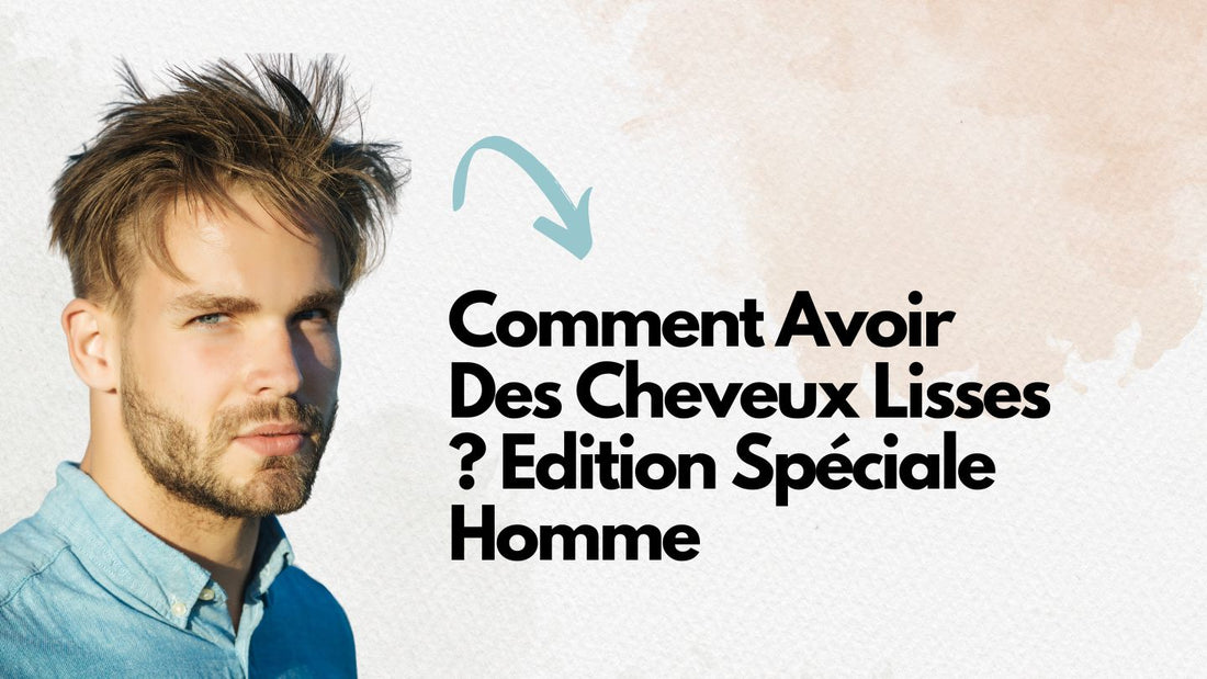 homme utilisant des techniques naturelles pour avoir des cheveux lisses