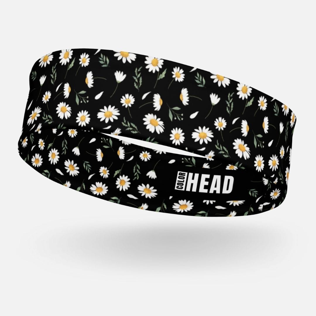 Bandeau Cheveux À Fleur I Noir Et Blanc