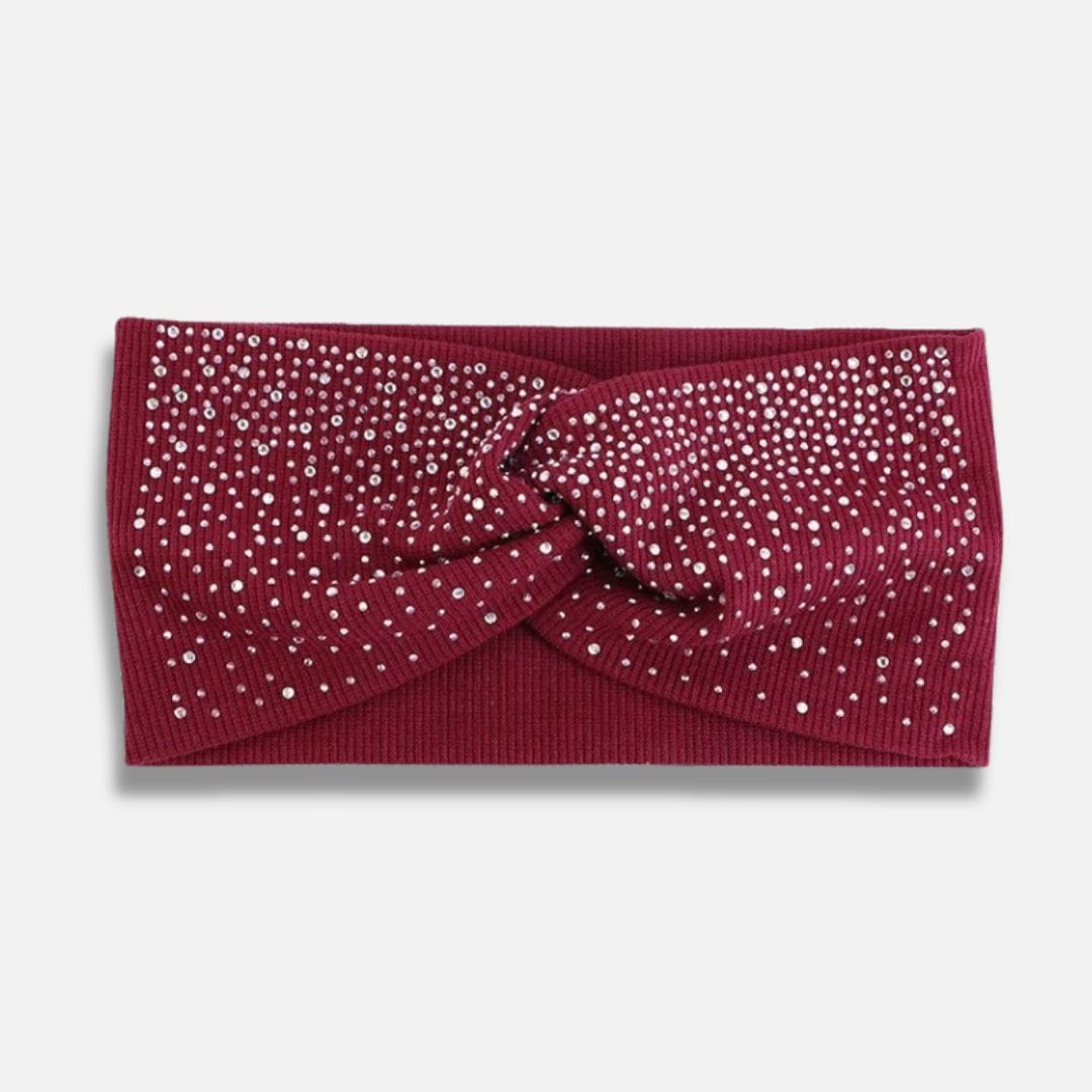 Dark red Bandeau Cheveux Hiver I Bordeaux